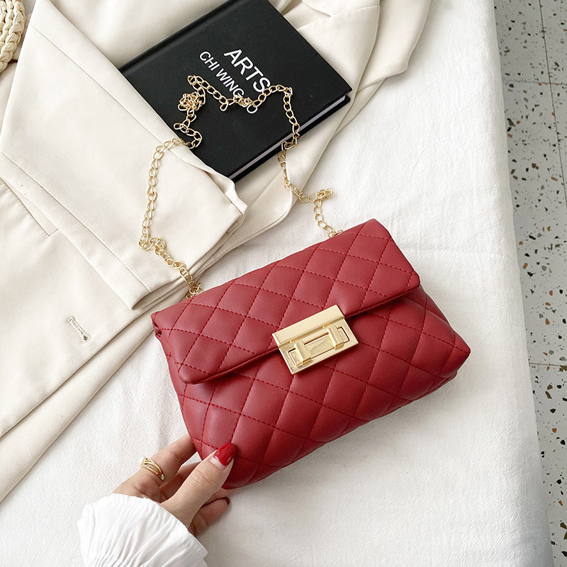 All-match Diamond Plaid Embroidered Women&