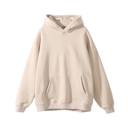 Padded Loose Button Hoodie Couples Jacket Men And Women