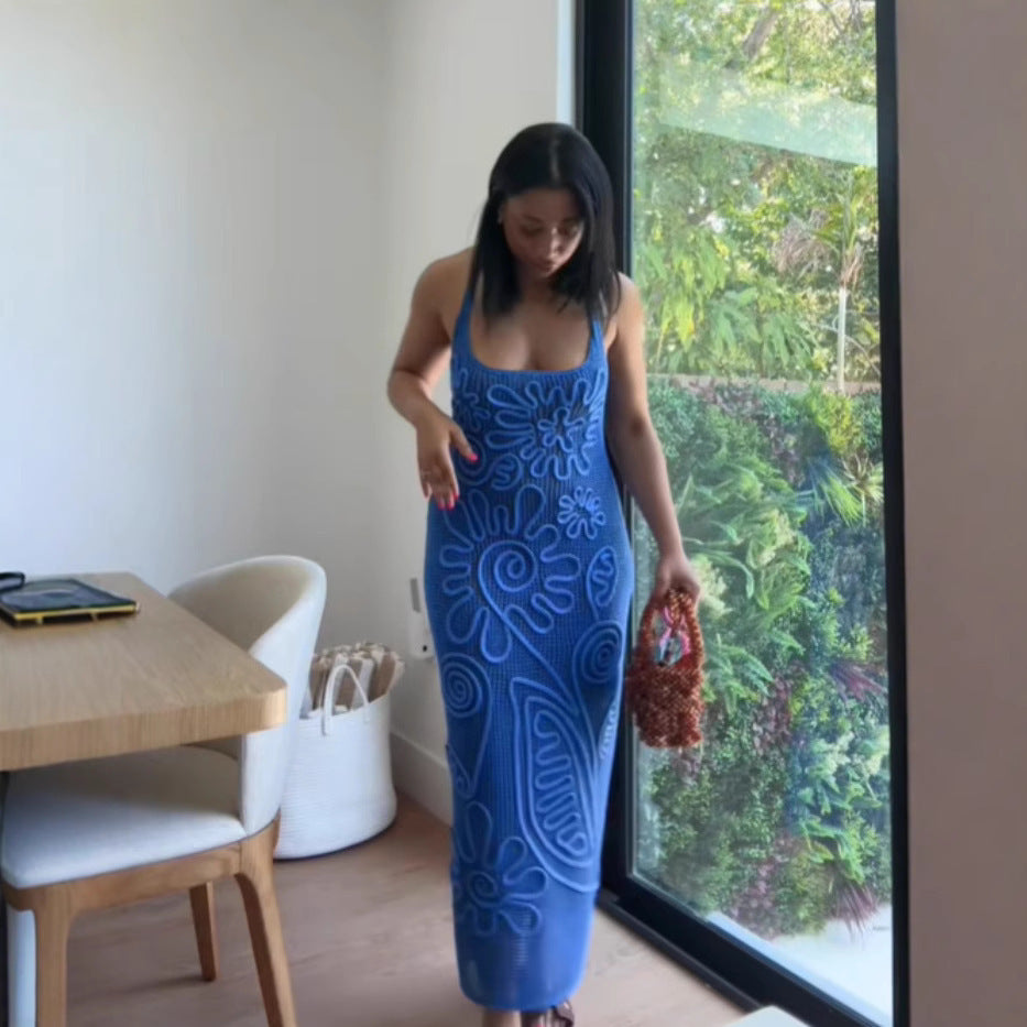 Sleeveless Knitted Dress Women&
