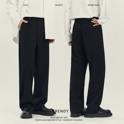 Business Casual Draping Suit Pants High-grade Loose Straight