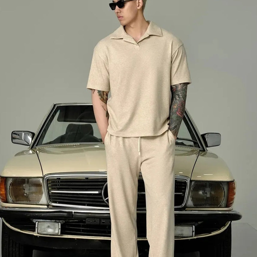 Lapel Short-sleeved T-shirt Men&