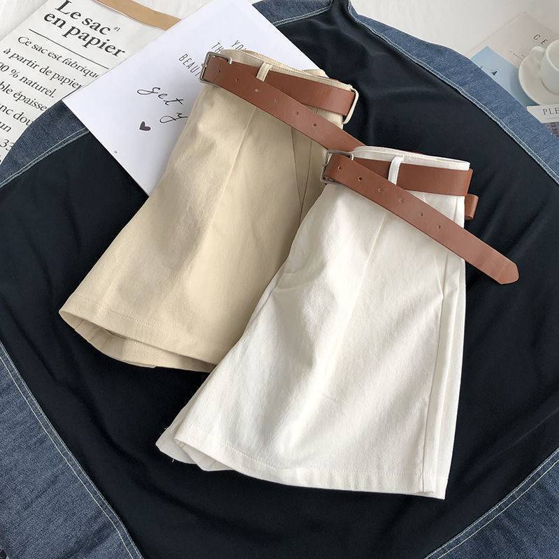 Summer Korean Style High Waist Wide Leg Shorts Women&