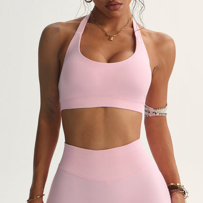 Machine Bag Halter Backless Bra