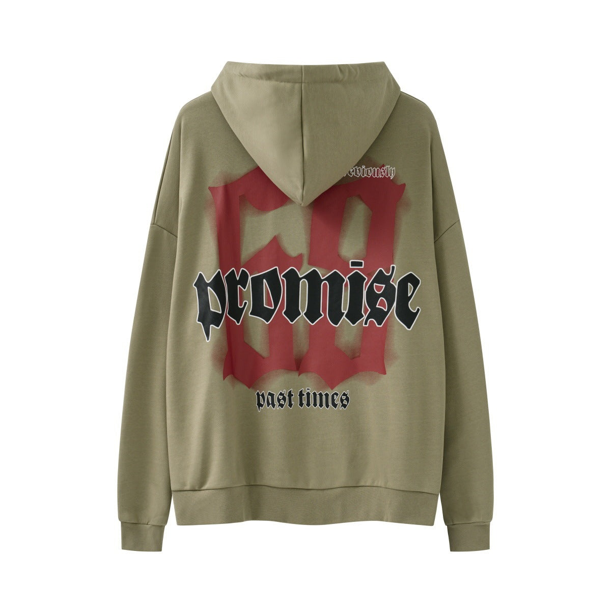 Hooded Sweater Letter Print Loose Couple Coat
