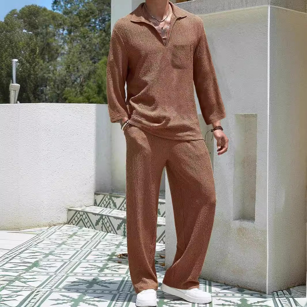 New Casual Shirt Trousers Men&