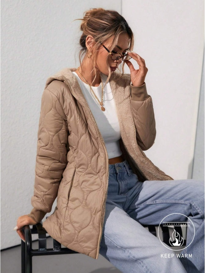 Aveloria Affinna Casual Quilted Loose Hooded Padded Padded Coat Clothes Winter