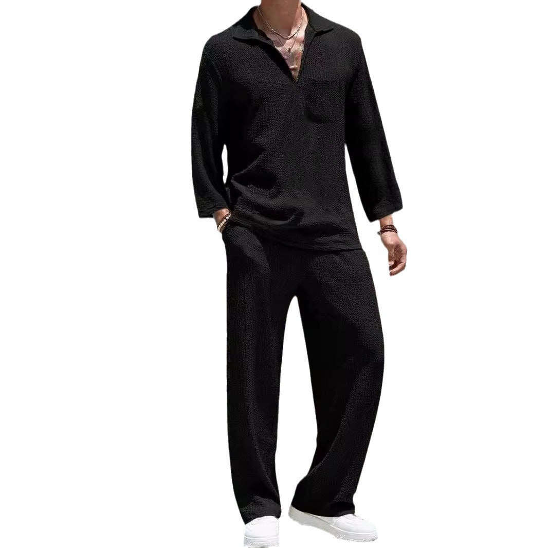New Casual Shirt Trousers Men&