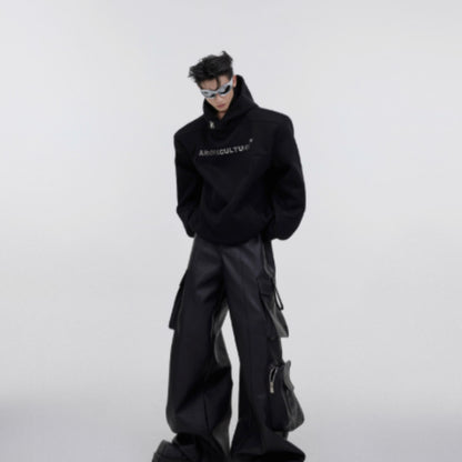 CulturE Niche Heavy Shoulder Pads Metal Three-dimensional Printing Loose Men&