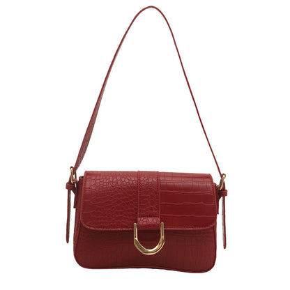 Advanced Texture Underarm Retro Style Fashionable Vachette Clasp Women&