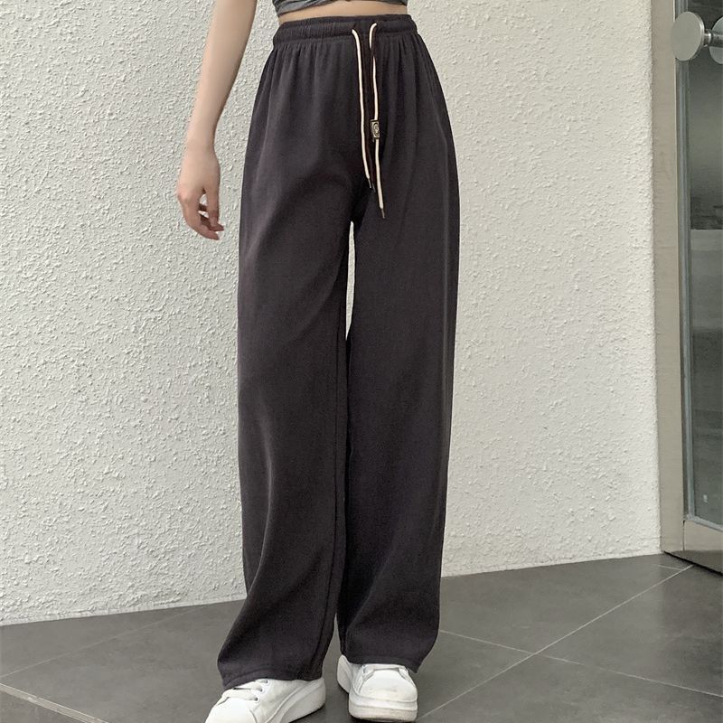 Corduroy Double Drawstring Wide-leg Pants Popular Women&