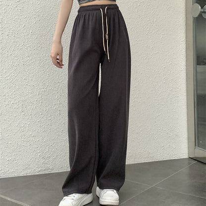 Corduroy Double Drawstring Wide-leg Pants Popular Women&