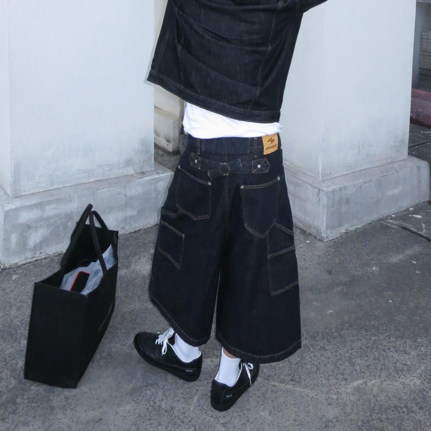 Trendy Washed Wide Leg Short Pants