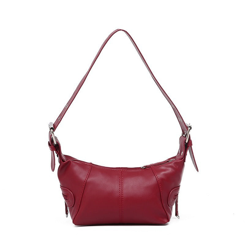 Y2K Style Shoulder Bag For Women Trendy Motorcycle Handbag Minimalist Shoulder Purse For Girls Street Wear