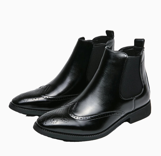 High-top Leather Shoes Men&