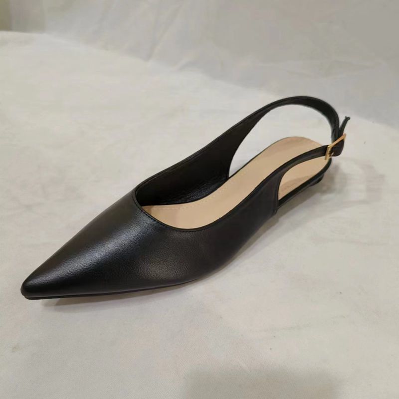 French Minority Low Heel Pointed-toe Low-cut Women&