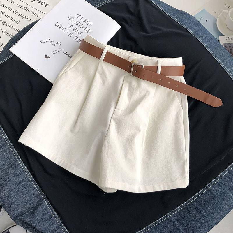 Summer Korean Style High Waist Wide Leg Shorts Women&