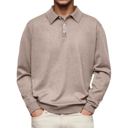 Long Sleeve V-neck Buttons Men&