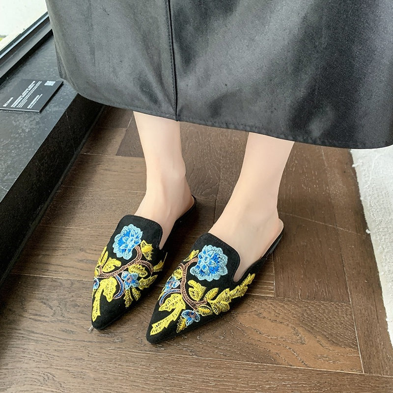 Baotou Embroidered Slippers Women&
